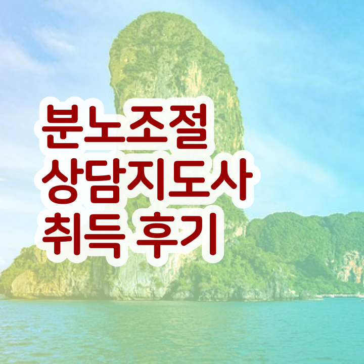  40대남자자격증 , 고졸도 분노조절상담지도사 취득할 수 있어요