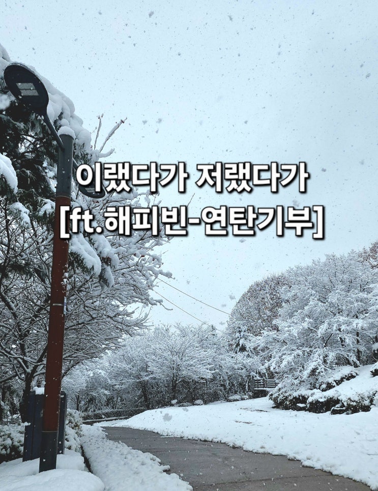  이랬다가 저랬다가....[ft.해피빈-연말 기부]