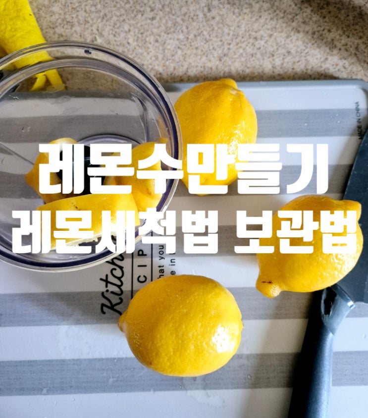  레몬수 간편히 먹는법! 레몬 보관법 레몬세척방법!
