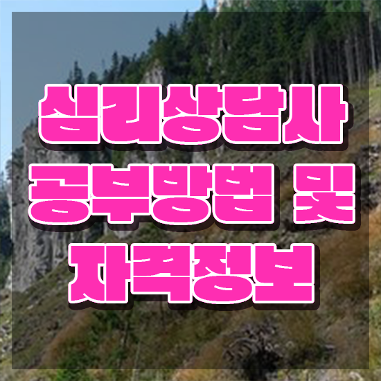  심리학관련자격증 , 심리상담사 자격증 합격정보 소개합니다