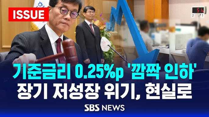 기준금리 0.25%p '깜짝 인하' .. 장기 저성장 위기, 현실로 기준금리 0.25%p '깜짝 인하' .. 장기 저성장 위기, 현실로