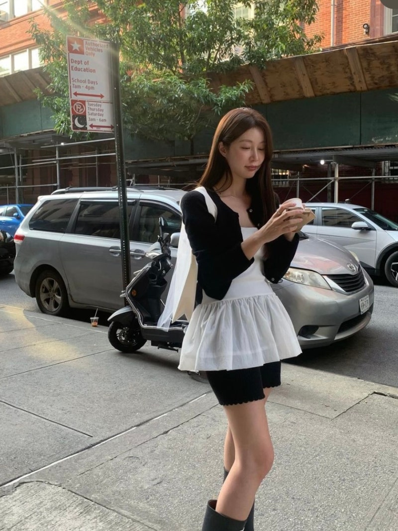 릴리코츠 lillycotts 릴리 튜브 탑 화이트 코디, 착용후기 : 네이버 블로그