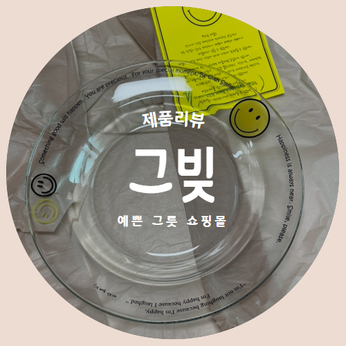  집들이 선물로 좋은 스마일 유리 샐러드 접시 "그빚" 제품리뷰