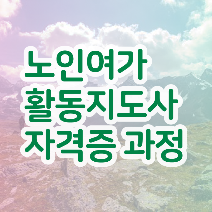  노인여가활동지도사 무료 , 노인여가활동지도사 합격 후기 및 인터넷 학습과정
