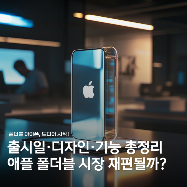  애플 폴더블 아이폰 소식 총정리! 출시일 디자인 기능까지