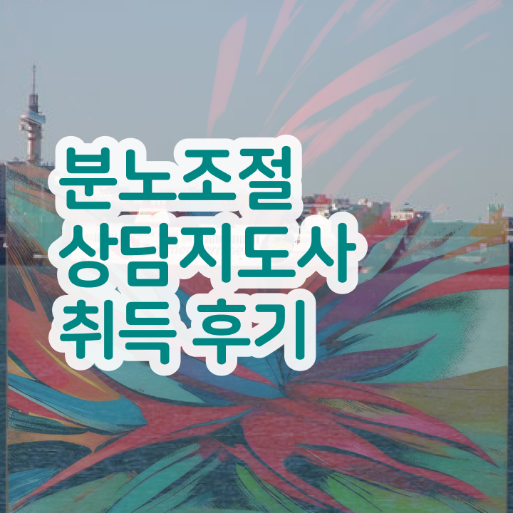  분노조절장애 교육 분노조절상담지도사 구체적인 취득한 노하우