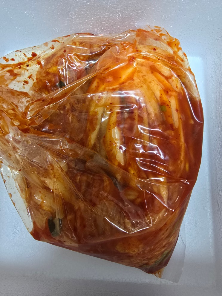  한울김치 배추김치 1kg 무료 배송비체험 수령기