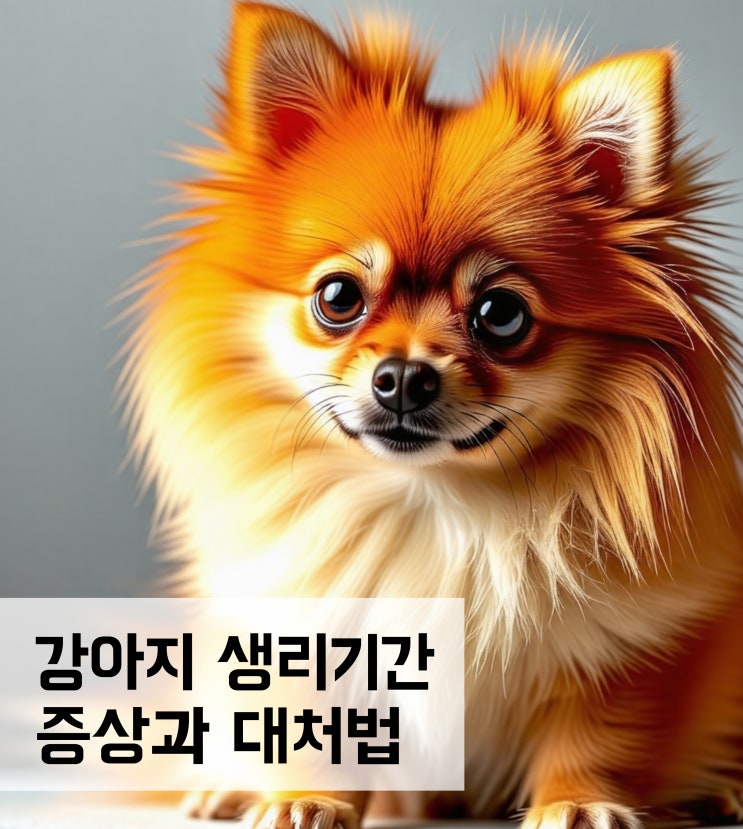  강아지 생리기간 증상과 대처법