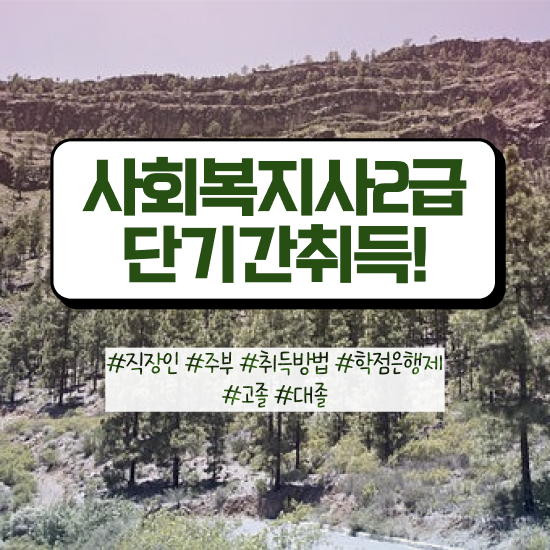  사회복지 공무원합격 , 사회복지사2급 고졸자도 온라인 과정으로 간단하게