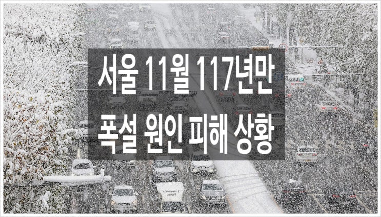  서울 수도권 117년 만의 11월 폭설 한파 원인 피해 한주간 날씨 전망