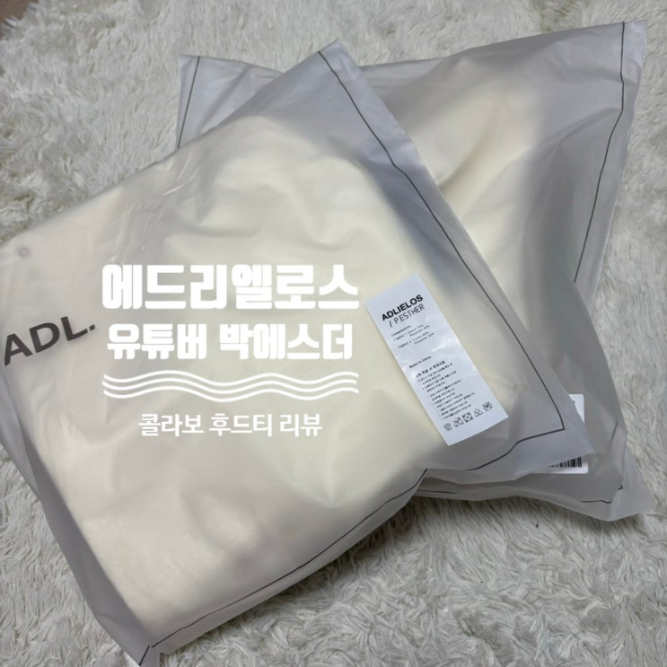  에드리엘로스X유튜버 박에스더 콜라보 오버핏 후드티 내돈내산 리뷰