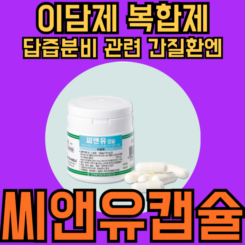 씨앤유캡슐 이담제 성분 복용법 부작용 주의할점 알아보기