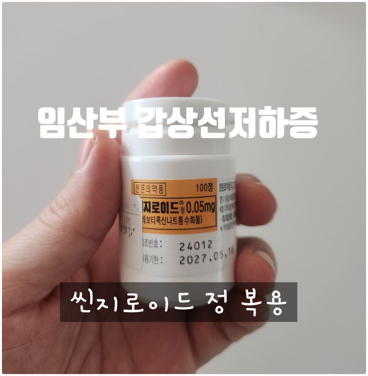  임신 초기 갑상선 저하증 진단: 씬지로이드 복용
