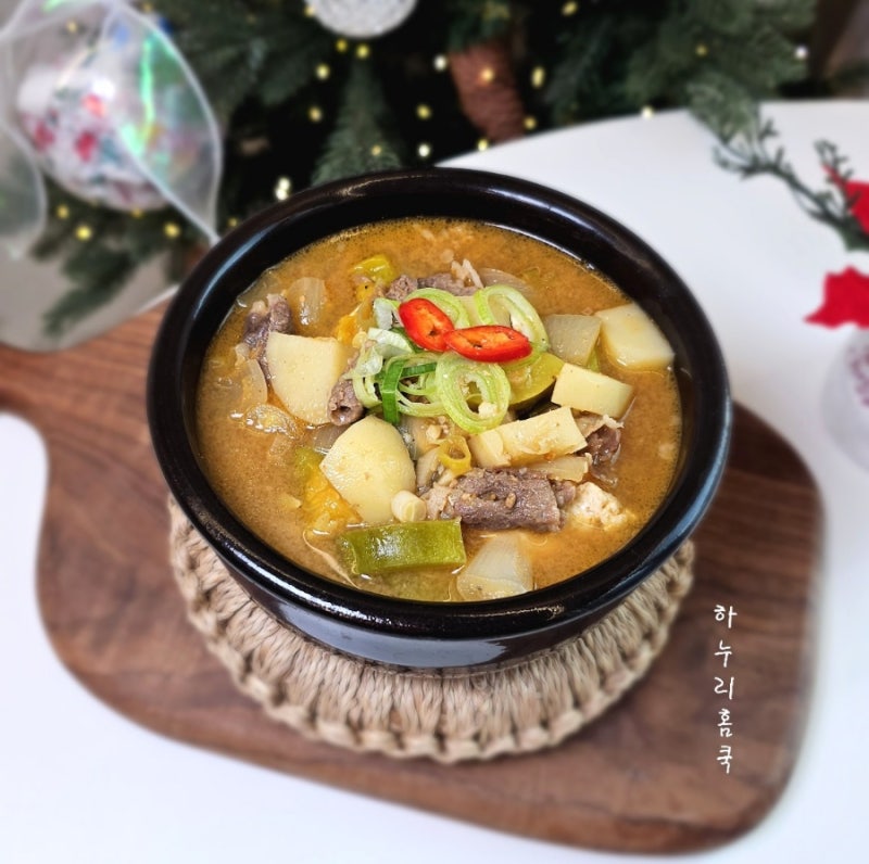 된장찌개 끓이는 법 류수영 차돌 된장찌개 초간단 레시피 된장찌개 재료