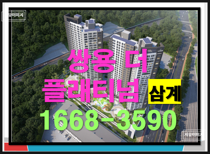  삼계 쌍용만의 라이프스타일 차별화된 고급스러운 브랜드 가치 창출  더 플래티넘 파격 최대1억 할인 잔여