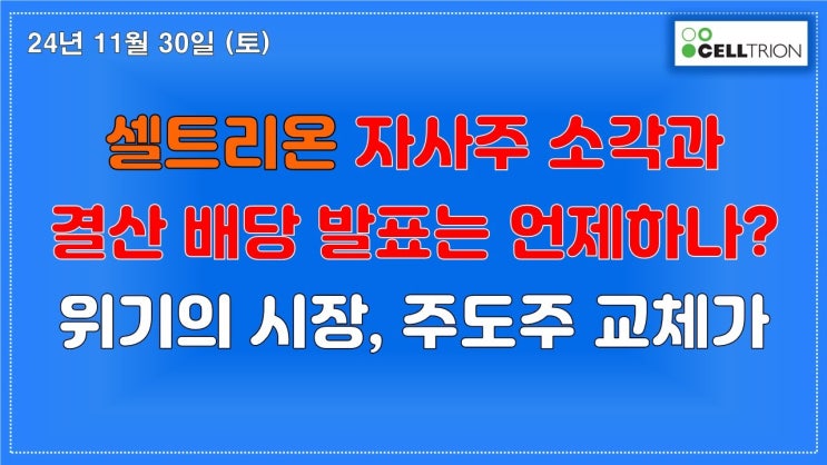 셀트리온 위기의 시장을 돌파하는 바이오 주도주 가능성 셀트리온 위기의 시장을 돌파하는 바이오 주도주 가능성