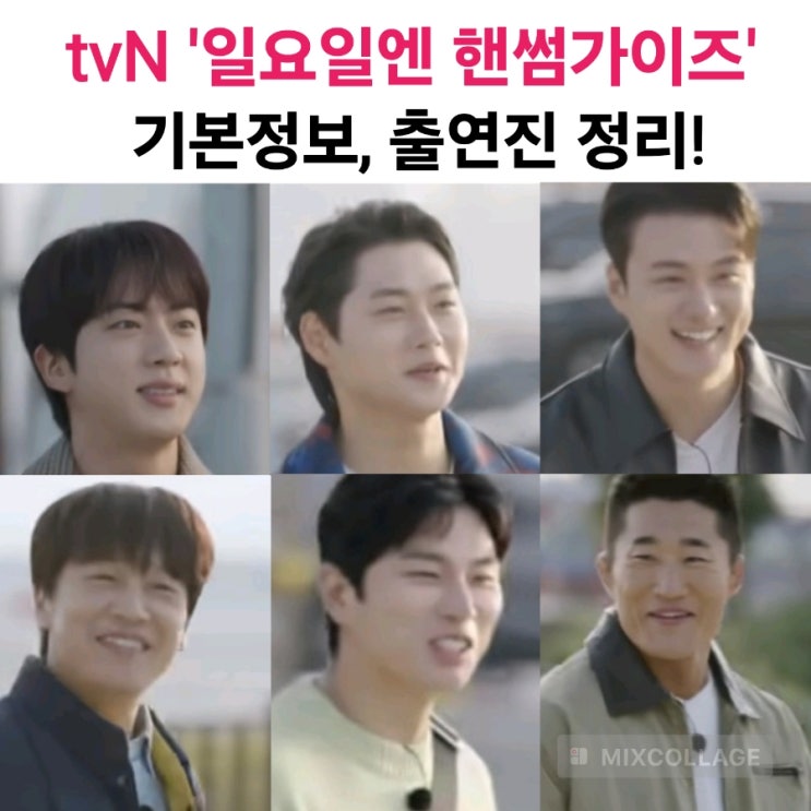 일요일엔 <<b>핸썸가이즈</b>> 기본정보 출연진. 차태현 <b>김동현</b>... 