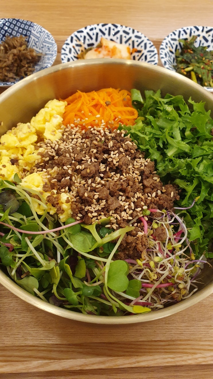  기흥 농서동 테라타워 한식밥집 한끼의정석, 소보로 비빔밥, 닭갈비 한상, 제육 한상, 메뉴