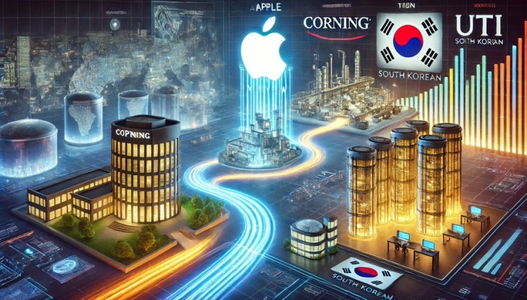  Apple 공급망 투자받은 코닝, 코닝의 투자를 받은 유티아이