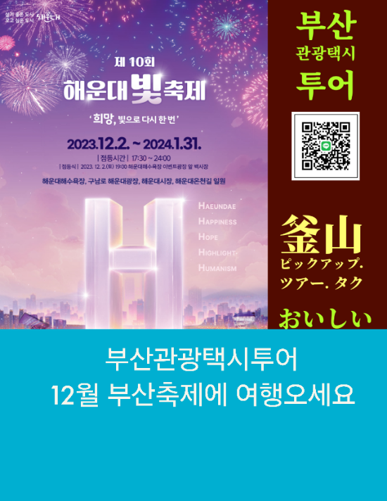  부산관광택시투어 12월 부산축제에 여행오세요. ebc2f29f866f49ba8ccf7a517d3885db