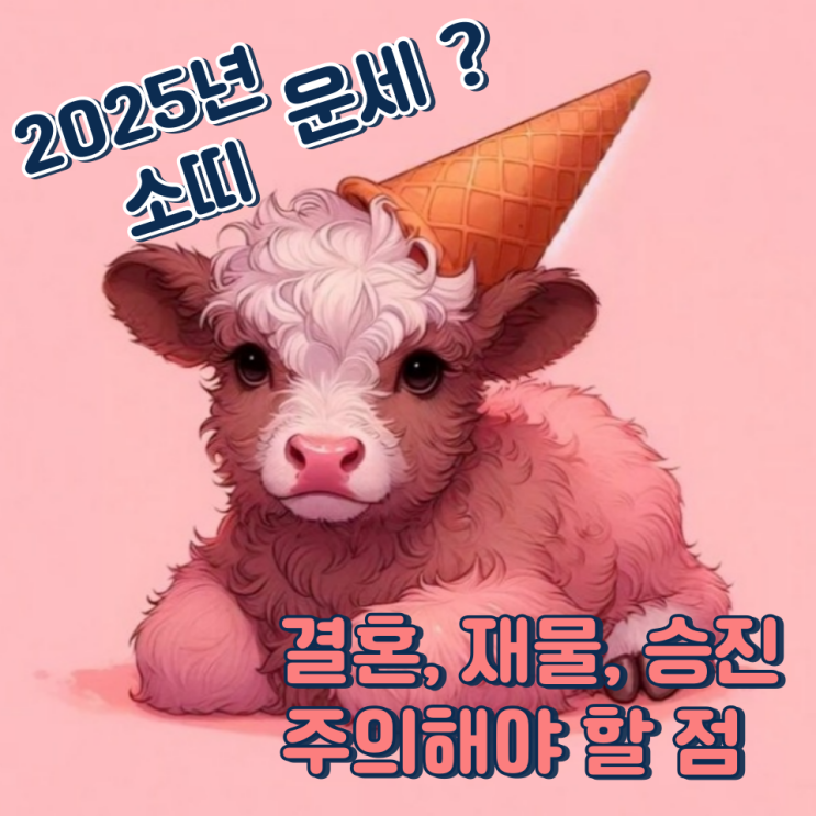 2025년 소띠 운세 (결혼, 재물, 승진, 주의해야 할 점)