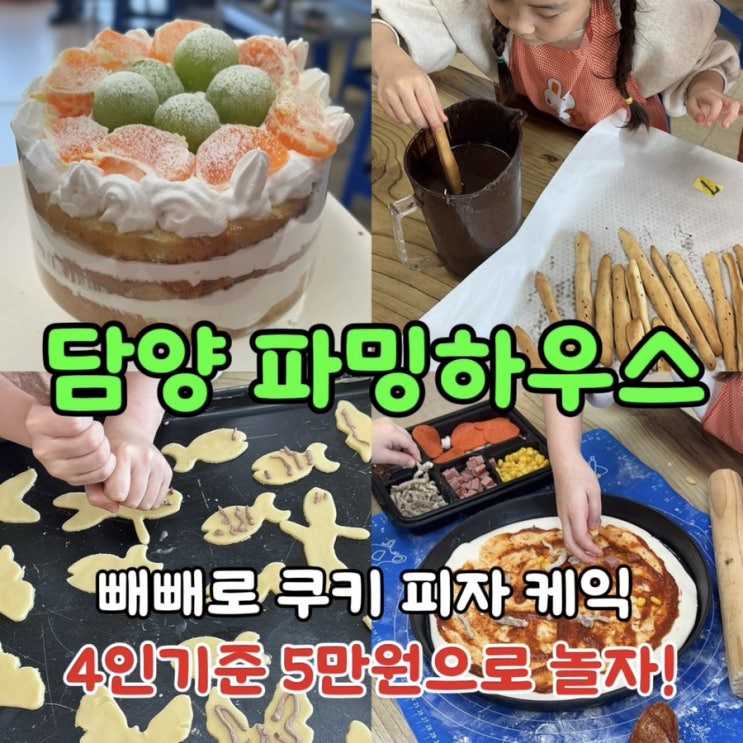  담양 파밍하우스 아이랑 빼빼로 쿠키 케이크 피자 만들기 가성비최고