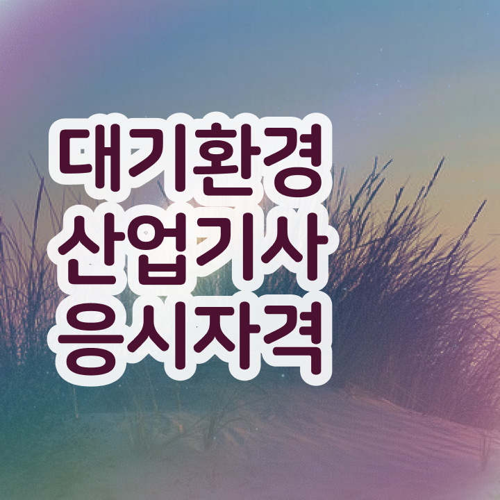  대기환경산업기사 시험응시 요건 대기환경산업기사 자격요건 인강으로 간편하게 준비한 후기