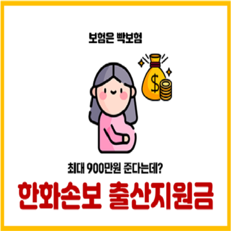  한화손해보험 출산지원금 최대 900만원 가입하지 않는 이유