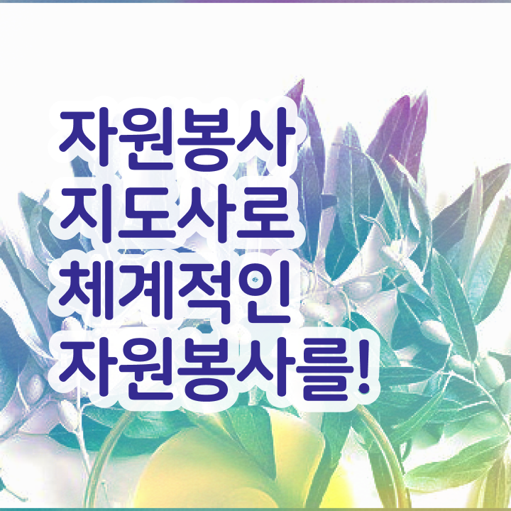 , 자원봉사지도사 자격증 합격한 비법 핵심 정보 가득