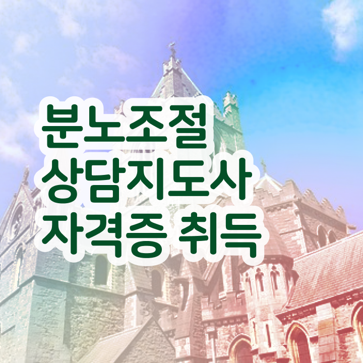  한달 만에 분노조절상담지도사자격증 취득방법