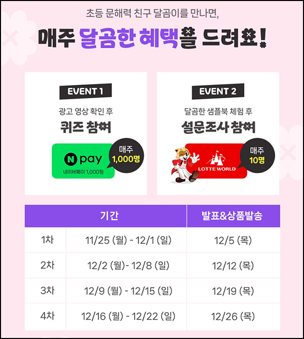 능률 퀴즈이벤트(네페 1천원등 1,000명)추첨~12.08 능률 퀴즈이벤트(네페 1천원등 1,000명)추첨~12.08