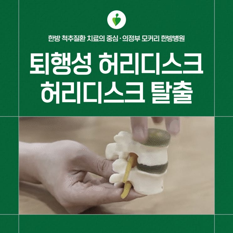  의정부한방병원 퇴행성허리디스크와 허리디스크탈출의 차이점