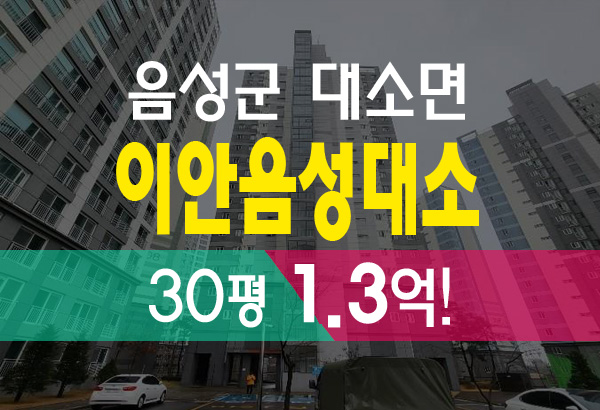  음성군 이안음성대소아파트 30평 법원 경매