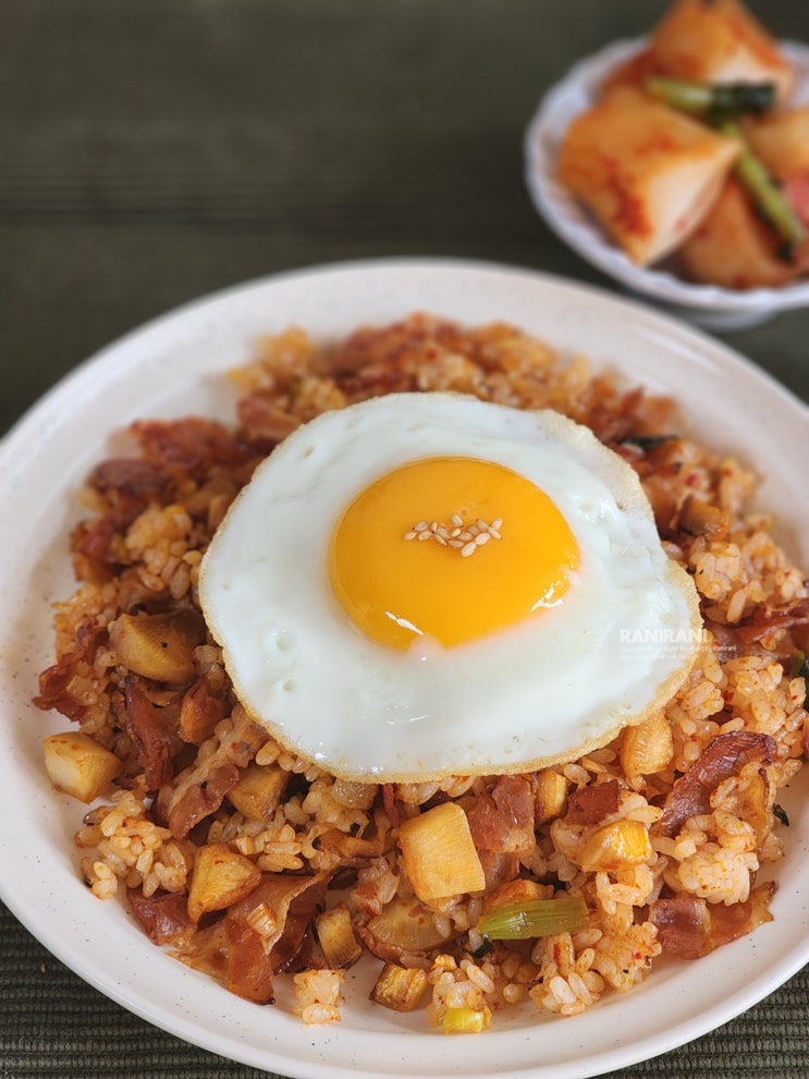 총각김치볶음밥 만들어도 맛있네요 더평창 오대산 총각김치 알타리 김치택배