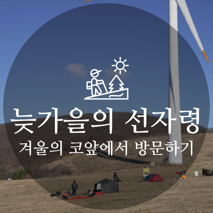  늦가을의 선자령에서 첫눈보기