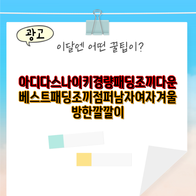 겨울 방한 필수템 아디다스와 나이키 경량 패딩 조끼 비교 및 선택 가이드
