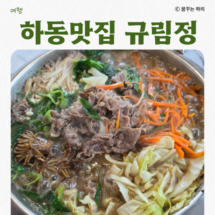  하동금남면 소불고기맛집 규림정 솔직후기