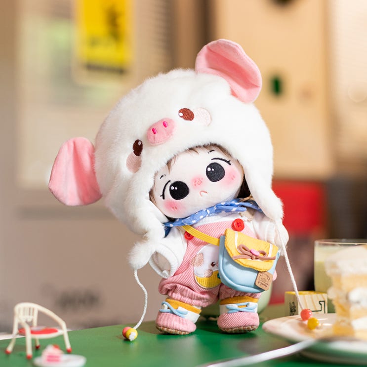  20cm 아기 돼지 등굣길 세트 인형옷 아이돌인형옷