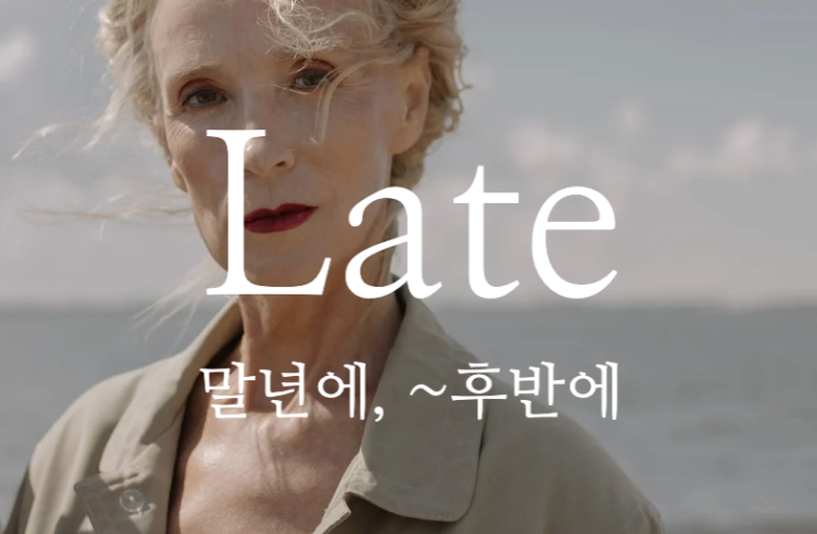 late - 말년에, ~후반에 영어로