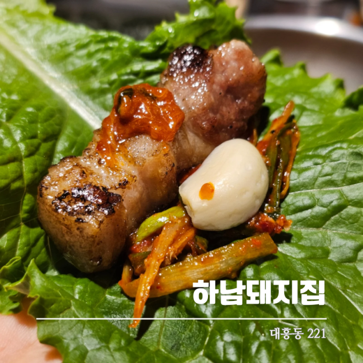  대흥동 맛집 하남돼지집 고기 구워주는 대전시내 고기집