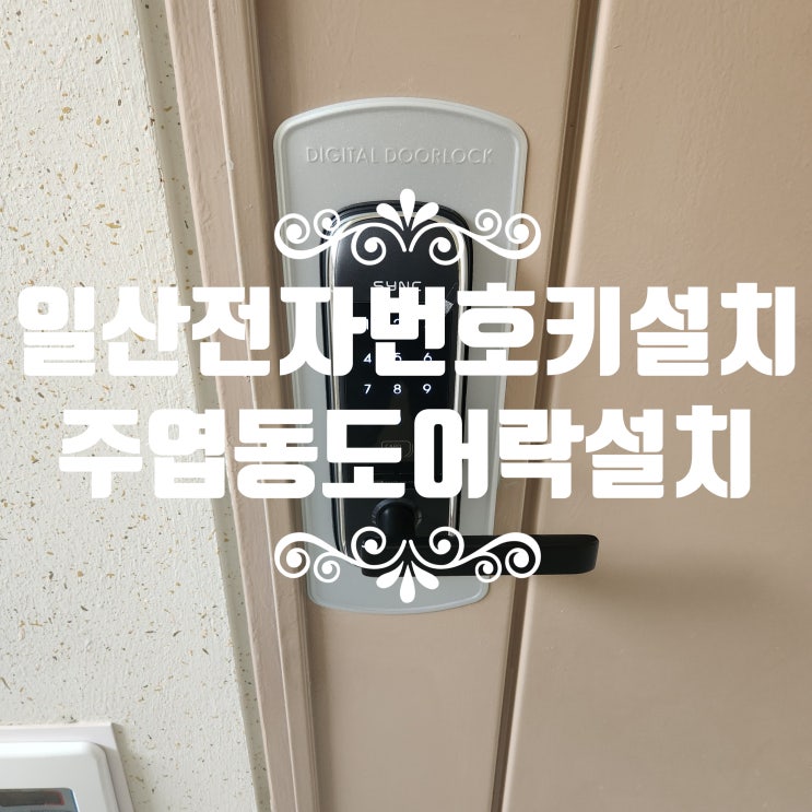  일산 주엽동열쇠 현관 전자키 도어락 SYNC SM500 번호키 설치 강선마을1단지