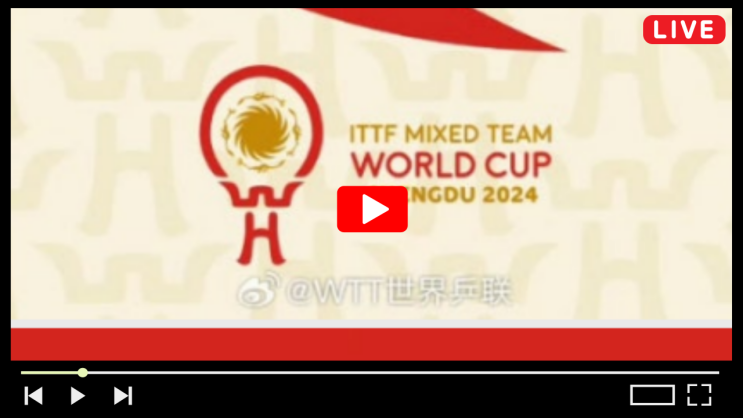 한국 싱가포르 <b>탁구</b> 중계 ITTF <b>혼성</b> 단체 <b>월드컵</b> 2024년 12월... 