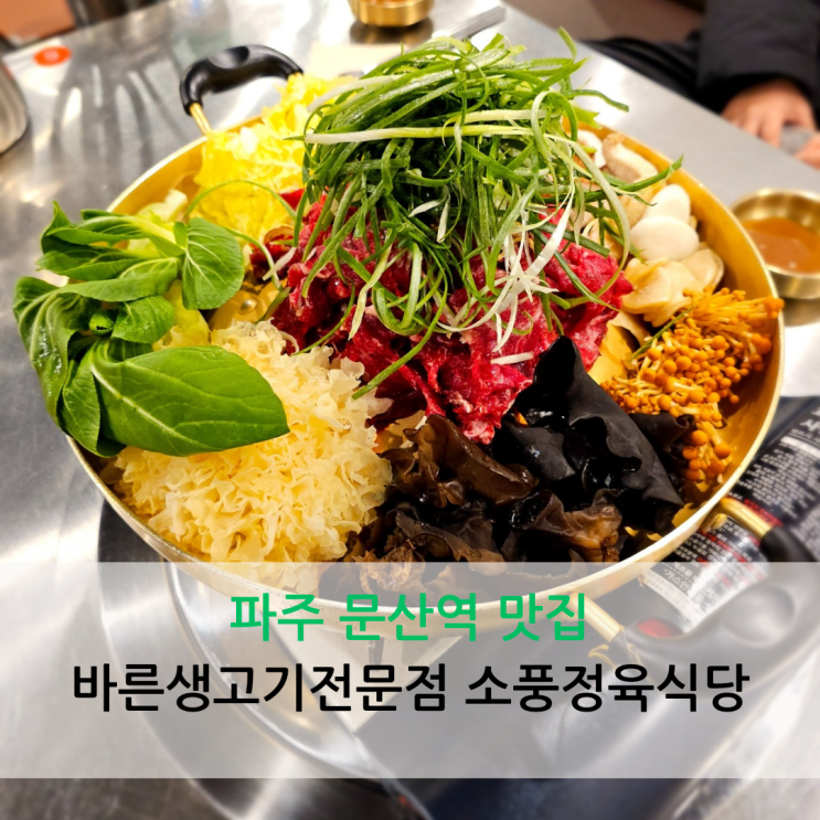  파주 문산역 맛집 개성인삼 한우소불고기 원조 바른생고기 전문점 소풍정육식당