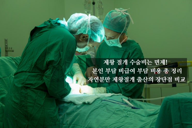  제왕절개 본인 부담금 무료! 비급여 부담 비용 총 정리 및 자연분만 제왕절개 출산의 장단점 비교