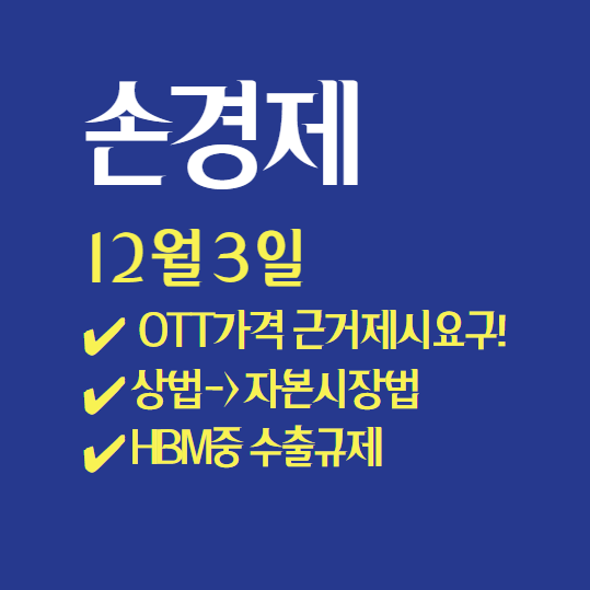  손경제  / OTT가격 근거는? 자본시장법 개정안