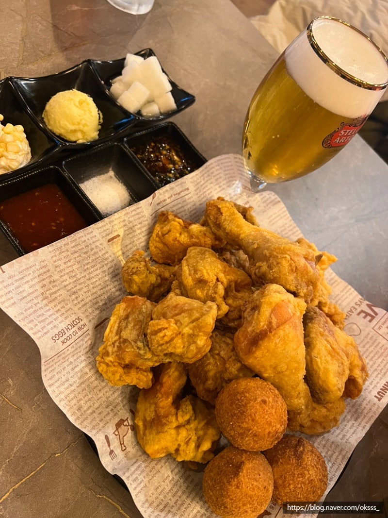 서산 먹자골 맛집 골치덩어리 매콤한 골뱅이 x 바삭한 치킨 맛집