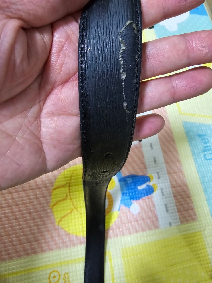  너덜너덜 해진 몽블랑 벨트 가죽 교체~! 몽블랑 벨트 유사가죽으로 교체 후기