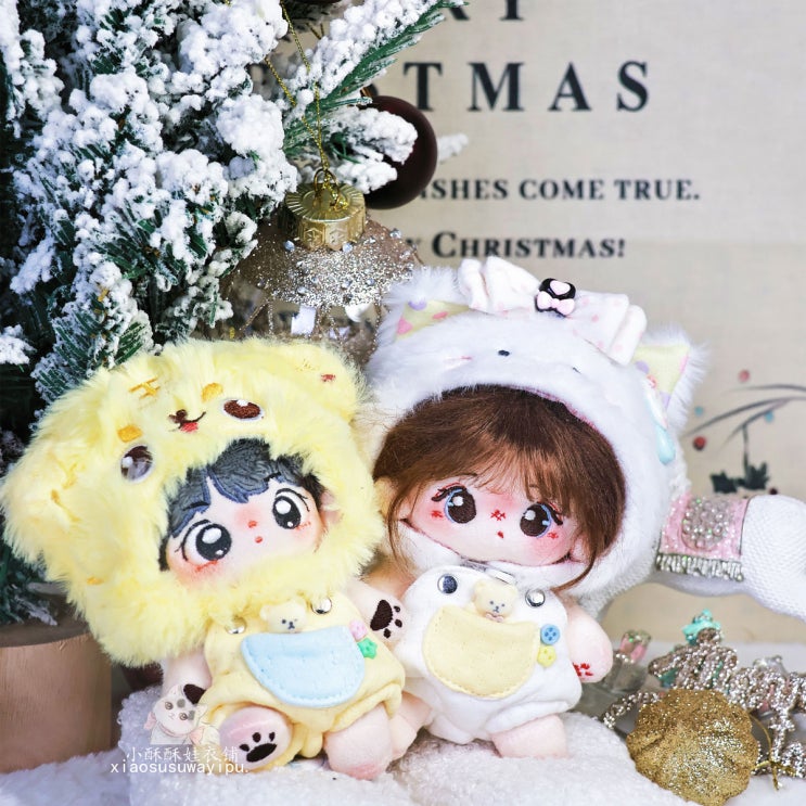  10cm 하얀 고양이 세트 인형옷 아이돌인형옷