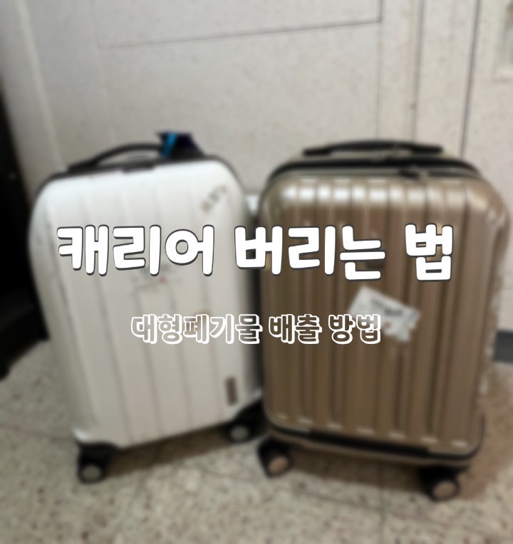 [캐리어 버리는법] 대형폐기물 스티거 가격, 인터넷 신청방법, 빼기 어플