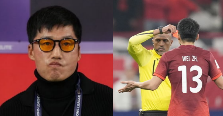 ‘다이렉트 퇴장’ 상하이에 비긴 광주 <b>이정효 감독</b>의 분노... 